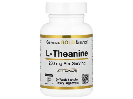 L-Theanine 200мг California Gold Nutrition (60 вег капсул)