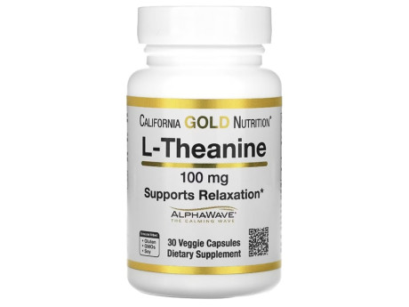 L-Theanine 100мг California Gold Nutrition (30 вег капсул)
