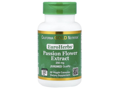 Passion Flower 250мг California Gold Nutrition (60 вег капсул)