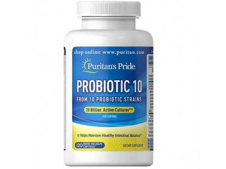 Probiotic-10 Пробиотик Puritan's pride 120 капсул