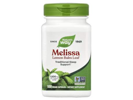 Melissa Lemon Balm Leaf Nature's Way (100 вег капсул)