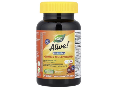 Alive! Zero Sugar Kid's Nature's Way (40 таблеток)