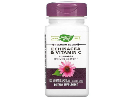 Echinacea & Vitamin C Nature's Way (100 вег капсул)