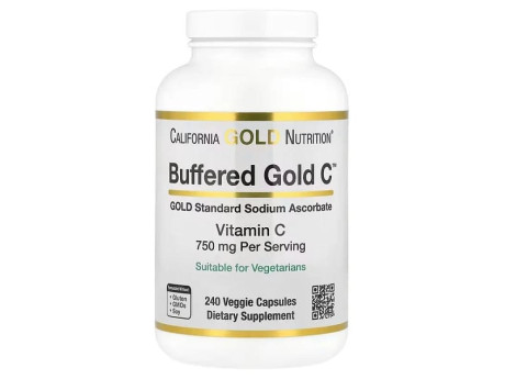 Buffered Gold C California Gold Nutrition (240 вег капсул)