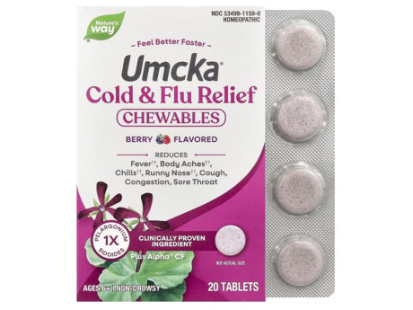 Umcka Cold & Flu Berry Nature's Way (20 таблеток)