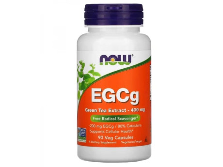 EGCg Green Tea Extract 400мг Now Foods (90 вег капсул)
