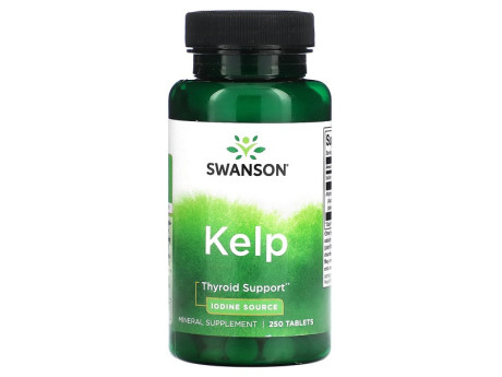 Kelp Iodine 225мкг Swanson (250 таблеток) (08/2026)