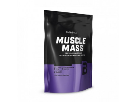 Гейнер Muscle Mass BioTech USA 1кг Клубника (06/2026)