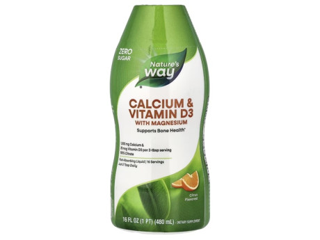 Calcium & Vitamin D 16 oz Nature's Way 480 мл