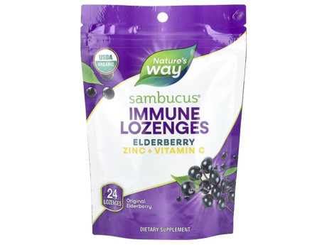 Sambucus Organic Zinc Lozenges Nature's Way (24 таблетки)
