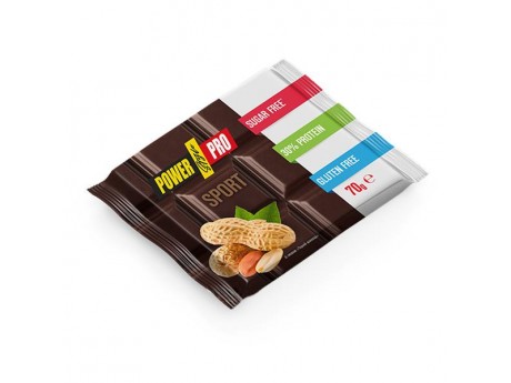 Протеиновый черный шоколад с арахисом 