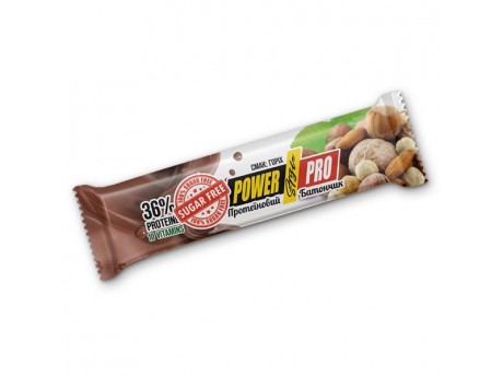Протеиновый батончик 32% белка с цельным орехом без сахара
