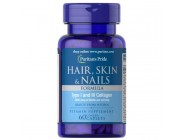 Hair, Skin & Nails Formula с Коллагеном 1 и 3 типа (60 капсул)