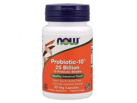 Probiotic-10 25 Billion Now Foods (30 капсул)