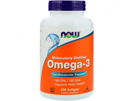 Omega-3 1000 mg Now Foods (200 капсул)
