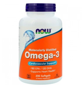 Omega-3 1000 мг Now Foods (200 капсул)