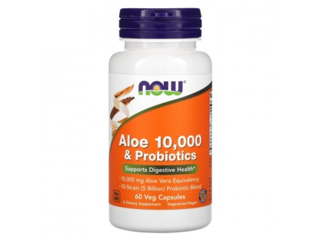 Aloe 10000 Probiotics Now Foods (60 капсул)