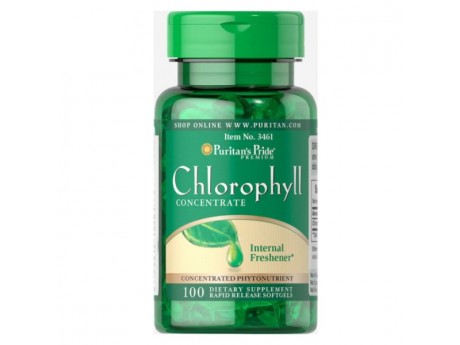 Хлорофилл 50мг Puritan Pride (100 капсул)
