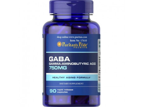 Gaba 750 mg Puritan's Pride (90 капсул) 