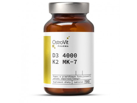 Pharma D3 4000 + K2 MK-7 OstroVit (90 таблеток)