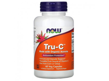 Tru-C Acerola NOW Foods (60 вег капсул)