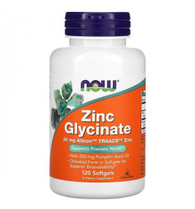 Zinc Glycinate 30mg NOW Foods (120 капсул)