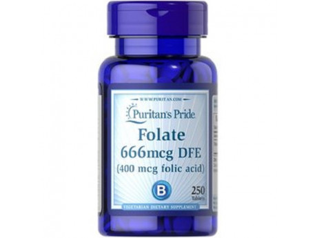 Folic Acid 400 мкг Puritan Pride (250 таблеток)