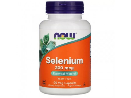 SELENIUM 200 мкг NOW Foods (90 вег капсул)