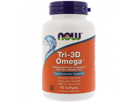 Tri-3D Omega-3 NOW Foods (90 капсул)