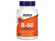 VITAMIN B-50 COMPLEX NOW Foods (100 вег капсул)