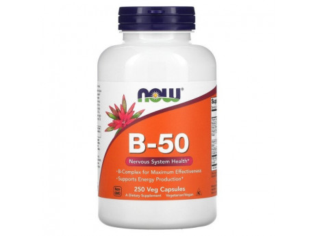 VITAMIN B-50 COMPLEX NOW Foods (250 вег капсул)
