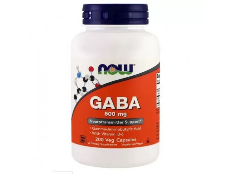 GABA 500 mg NOW Foods (200 вег капсул)