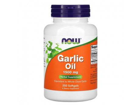 Garlic Oil 1500 mg NOW Foods (250 капсул)