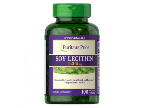 Лецитин Soy Lecithin 1200 Puritan's Pride (100 капсул)