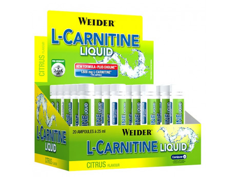 L-CARNITINE LIQUID Weider (20 шт по 25 мл)