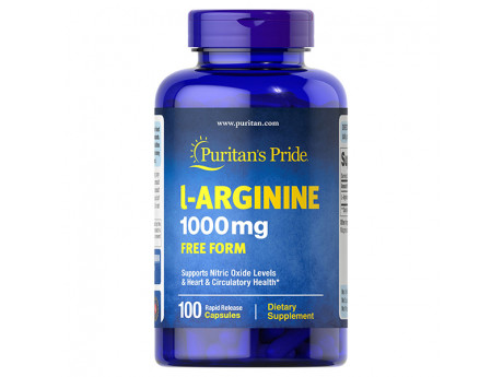 L-Arginine 1000 мг Puritan's Pride (100 капсул)