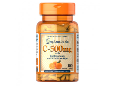Vitamin C 500 mg with Bioflavonoids & Rose Hips Puritan's Pride (100 таблеток)