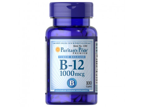 B-12 1000 мг Timed Release Puritan's Pride (100 таблеток)