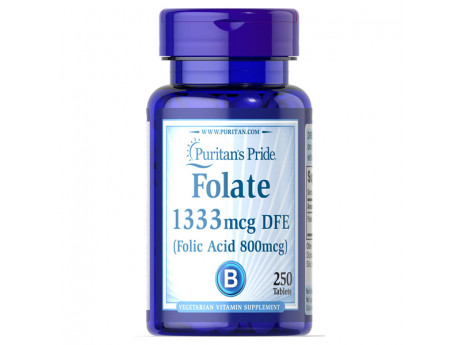 Folic Acid 800 мкг Puritan Pride (250 таблеток)