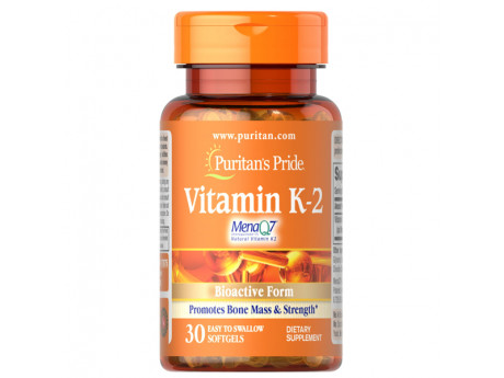 Vitamin K-2 (MenaQ7) 50 мкг Puritan's Pride (30 капсул)