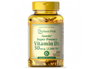 Vitamin D3 2000 IU Puritan's Pride (200 капсул)
