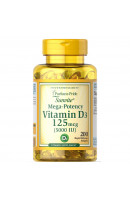 Vitamin D3 5000 IU Puritan's Pride (200 капсул)