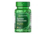 Iron Ferrous Gluconate 28 мг Puritan's Pride (100 таблеток)