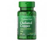 Copper Chelate 2 мг Puritan's Pride (100 таблеток)
