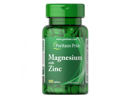 Magnesium Zinc Puritan's Pride (100 таблеток)