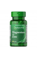 Magnesium Zinc Puritan's Pride (100 таблеток)
