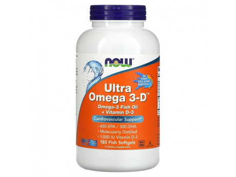 Ultra Omega 3D NOW Foods (180 капсул)