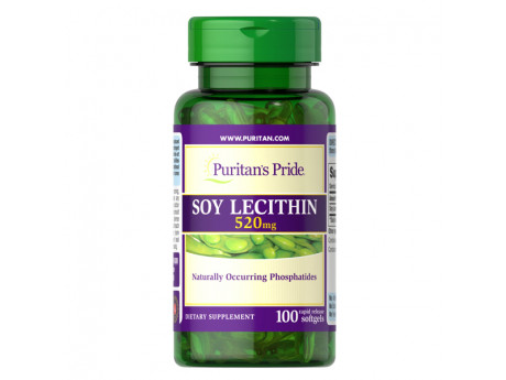 Soy Lecithin 520 мг Puritan's Pride (100 капсул)