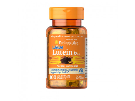 Lutein 6 мг with Zeaxanthin Puritan's Pride (100 капсул)