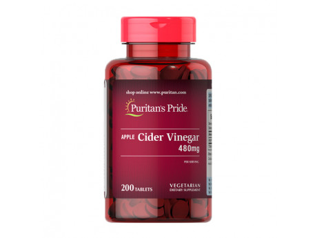 Apple Cider Vinegar 480 мг Puritan's Pride (200 таблеток)